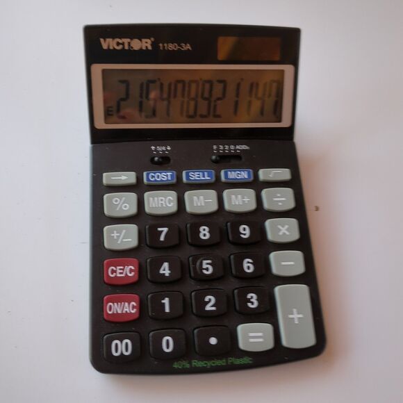 Extra Large 12 Digit Desktop Calculator with‎ Adjustable Tilt LCD Solar Power - Picture 5 of 12